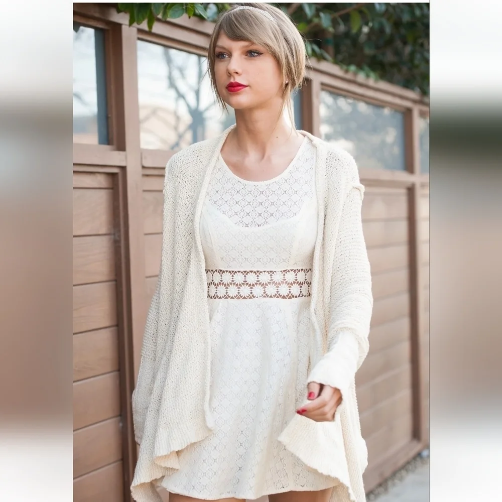 Free People Orange Dress Mini See-Through Daisy Waist Spring ASO Taylor Swift